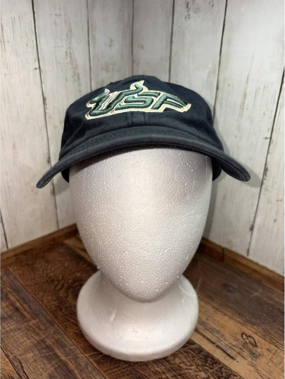 47 Brand USF Bulls NCAA Cap Black Strapback Hat University of Southern Florida